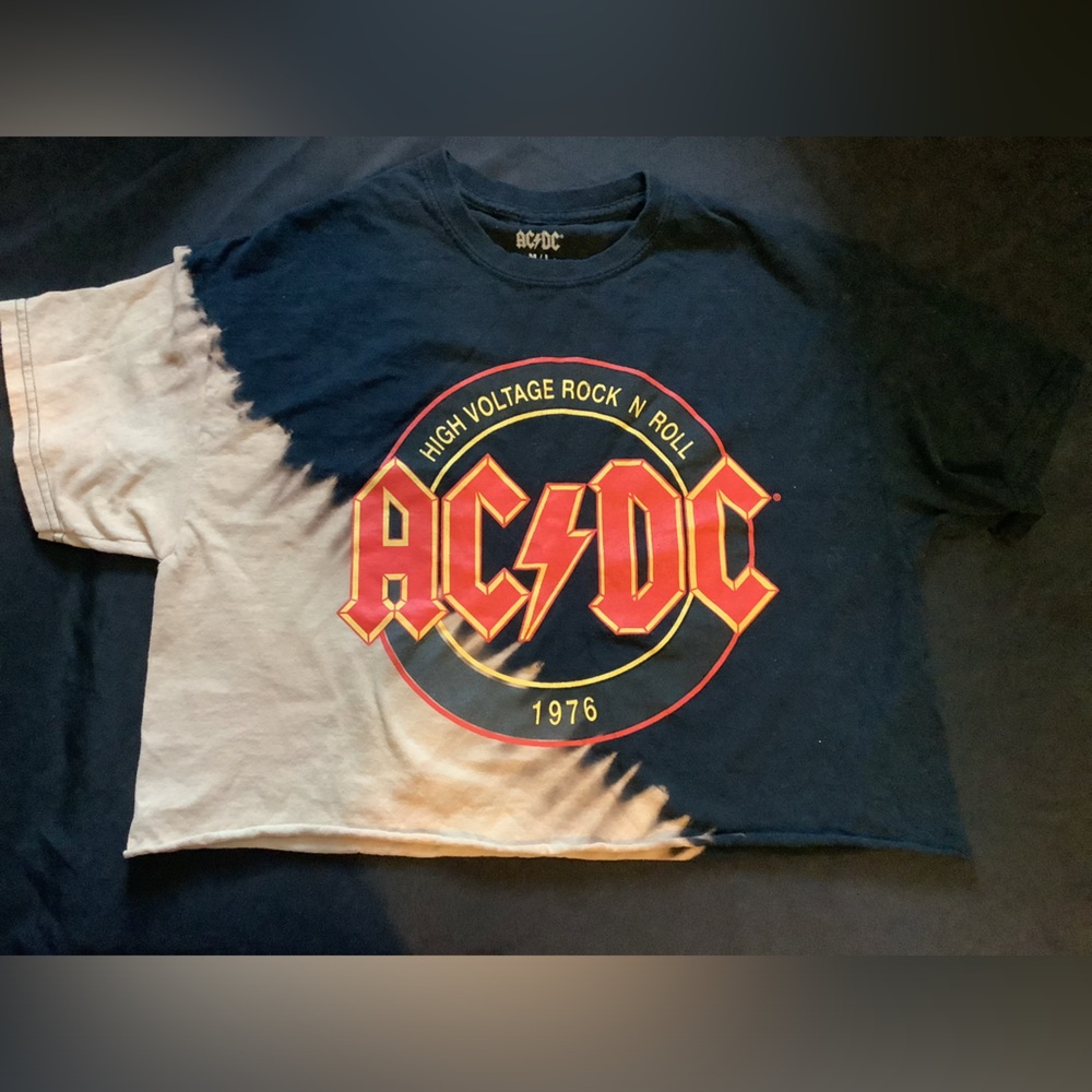 AC/DC crop Women t shirts